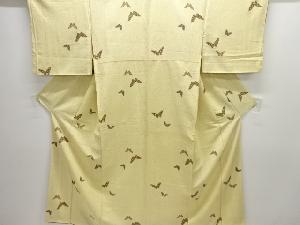 アンティーク　蝶模様上代紬着物